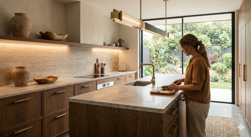 Cozinha ampla minimalista